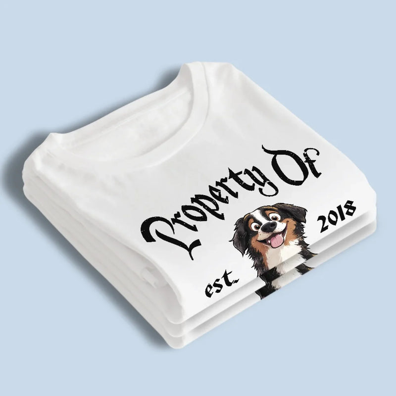 Property Of My Dog - Dog Personalized Custom Unisex T-shirt, Premium T-shirt, Hoodie - Gift For Pet Owners, Pet Lovers