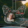 Custom Photo A Love So Strong Never Truly Leaves - Memorial Personalized Custom Car Ornament - Acrylic Custom Shaped - Sympathy Gift For Family Members