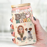 Proud Dog Mom For Life - Dog & Cat Personalized Custom Glass Cup, Iced Coffee Cup -  Gift For Pet Owners, Pet Lovers