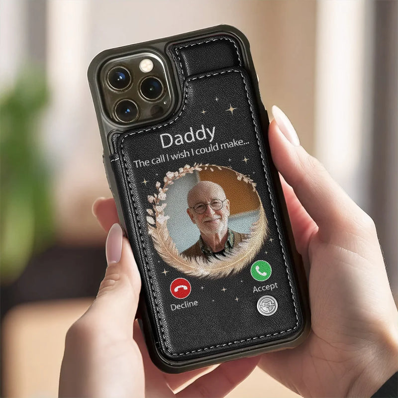 Custom Photo Your Presence Is Deeply Missed - Memorial Personalized Custom Leather Flip Wallet Phone Case - Sympathy Gift For Family Members
