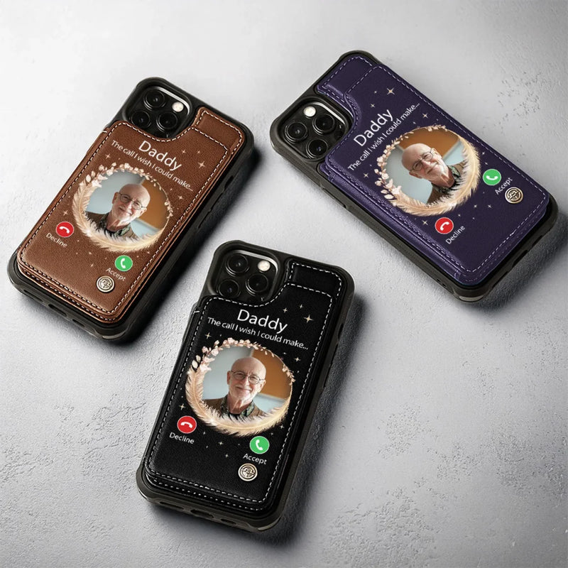 Custom Photo Your Presence Is Deeply Missed - Memorial Personalized Custom Leather Flip Wallet Phone Case - Sympathy Gift For Family Members