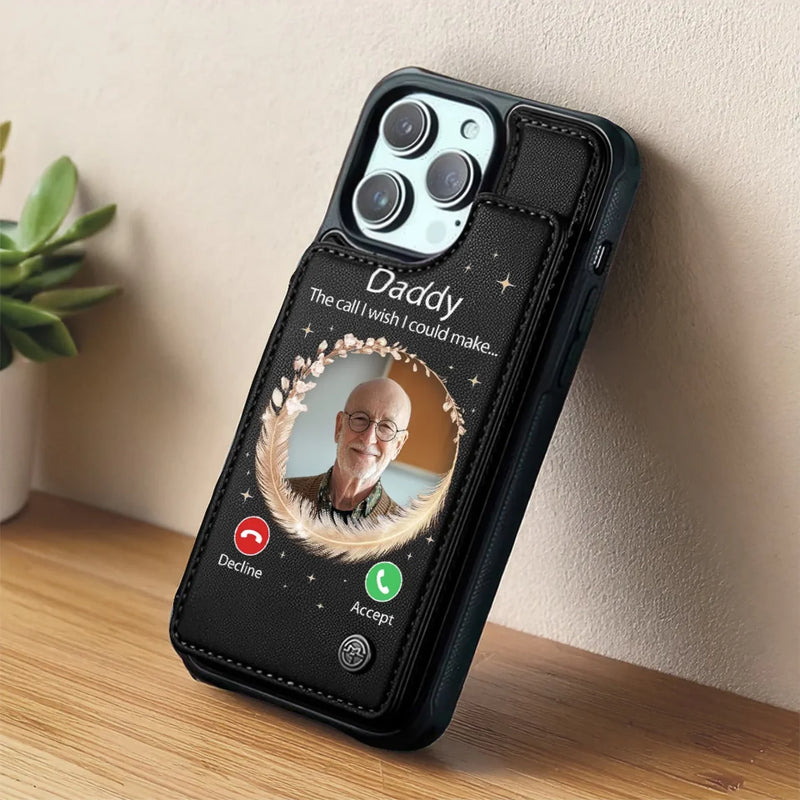 Custom Photo Your Presence Is Deeply Missed - Memorial Personalized Custom Leather Flip Wallet Phone Case - Sympathy Gift For Family Members