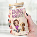 Fur Mama And Loving It - Dog & Cat Personalized Custom Glass Cup, Iced Coffee Cup -  Gift For Pet Owners, Pet Lovers