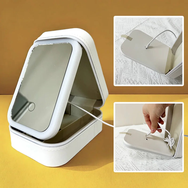 Flowers Grow, And So Will You - Family Personalized Custom Jewelry Box LED Makeup - Gift For Yourself, Best Friends, Siblings, Family Members