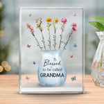 Love Is The Flower You've Got To Let Grow - Family Personalized Custom Rectangle Shaped Acrylic Plaque - Gift For Grandma