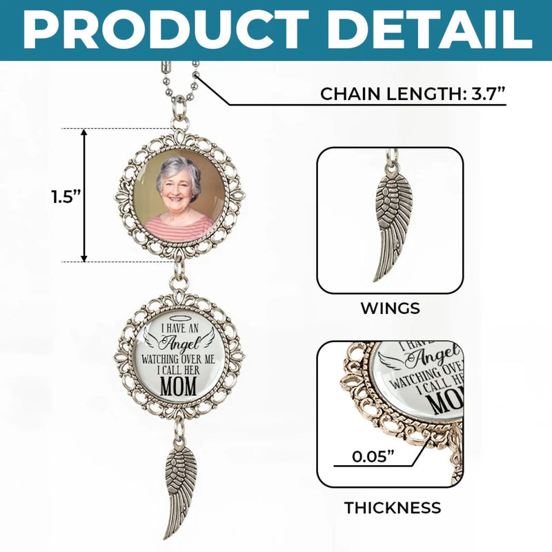 Custom Photo A Life Well Lived, A Love Well Shared - Memorial Personalized Custom Metal Car Hanging Ornament With Charm - Sympathy Gift For Family Members