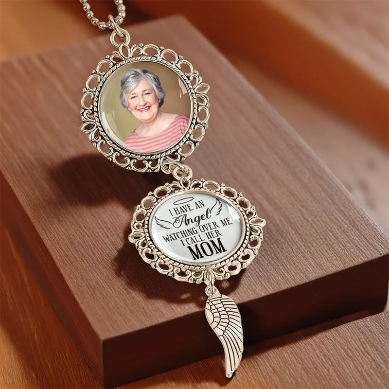 Custom Photo A Life Well Lived, A Love Well Shared - Memorial Personalized Custom Metal Car Hanging Ornament With Charm - Sympathy Gift For Family Members
