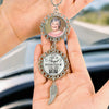 Custom Photo A Life Well Lived, A Love Well Shared - Memorial Personalized Custom Metal Car Hanging Ornament With Charm - Sympathy Gift For Family Members