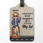 Travel Far, Live Fully - Travel Personalized Custom Luggage Tag - Holiday Vacation Gift, Gift For Women, Travel Lovers