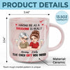 Having A Daughter Like Me, You Don’t Need Any More Gifts - Family Personalized Custom Marble Mug - Mother's Day, Gift For Mom, Daughter, Son
