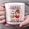 Having A Daughter Like Me, You Don’t Need Any More Gifts - Family Personalized Custom Marble Mug - Mother's Day, Gift For Mom, Daughter, Son