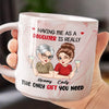 Having A Daughter Like Me, You Don’t Need Any More Gifts - Family Personalized Custom Marble Mug - Mother's Day, Gift For Mom, Daughter, Son