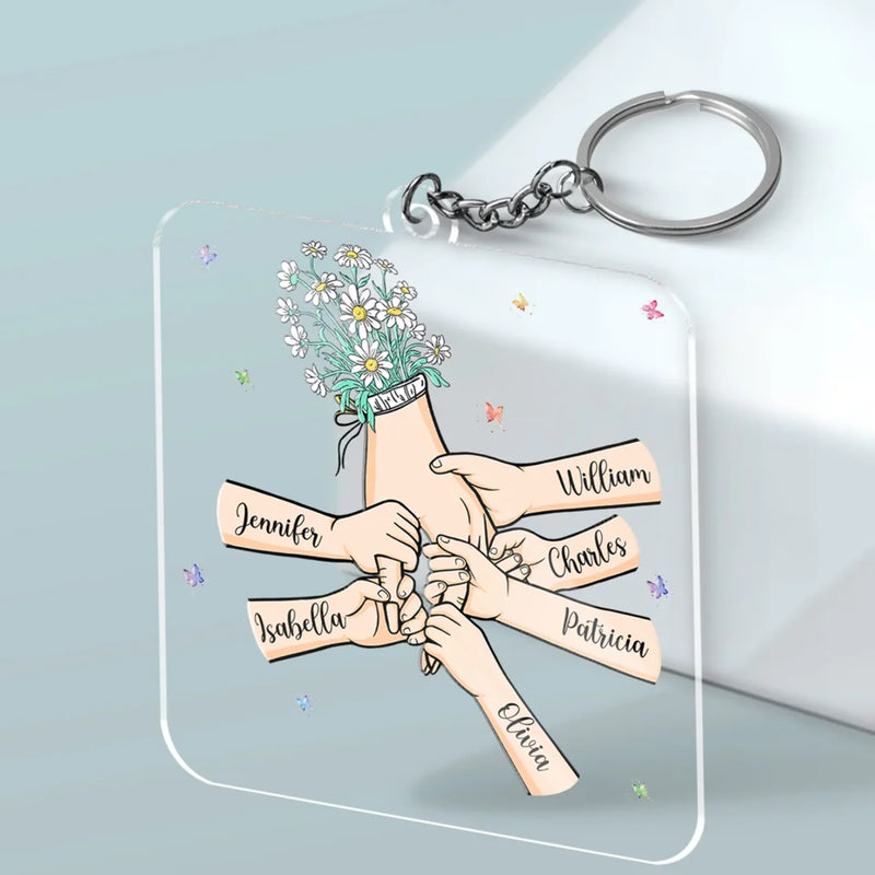 A Mother’s Love Is Endless, Just Like Her Patience - Family Personalized Custom Shaped Acrylic Keychain - Mother's Day, Gift For Mom, Grandma