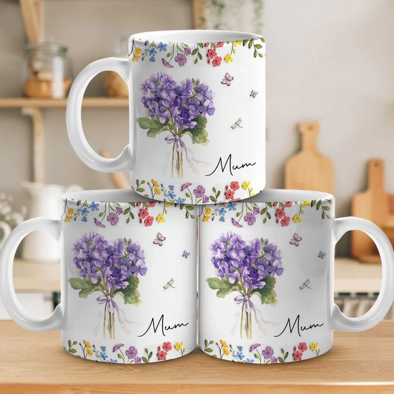 Mom, My First And Forever Love - Family Personalized Custom 3D Inflated Effect Printed Mug - Mother's Day Gift For Mom, Grandma