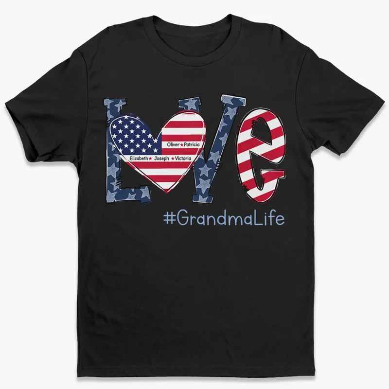 Home Is Wherever Grandma Is - Family Personalized Custom Unisex T-shirt, Premium T-shirt, Hoodie - 4th Of July, Mother's Day, Gift For Mom, Grandma