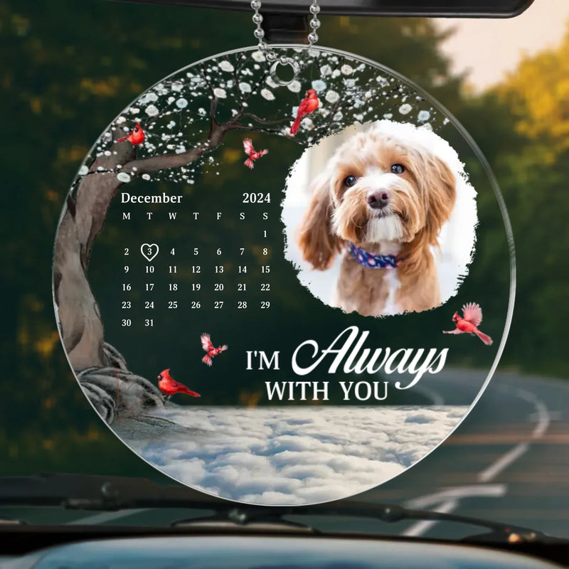 Custom Photo Best Friend Is Never Forgotten - Memorial Personalized Custom Car Ornament - Acrylic Custom Shaped - Sympathy Gift For Pet Owners, Pet Lovers