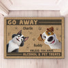 Friandises ou disparaissance - Tapis décoratif personnalisé pour chien et chat - Cadeau de pendaison de crémaillère pour propriétaires et amoureux des animaux