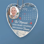 Custom Photo A Piece Of My Heart Left The Day God Called You Home - Memorial Personalized Custom Car Ornament - Acrylic Custom Shaped - Sympathy Gift For Grandpa, Dad