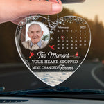 Custom Photo A Piece Of My Heart Left The Day God Called You Home - Memorial Personalized Custom Car Ornament - Acrylic Custom Shaped - Sympathy Gift For Grandpa, Dad