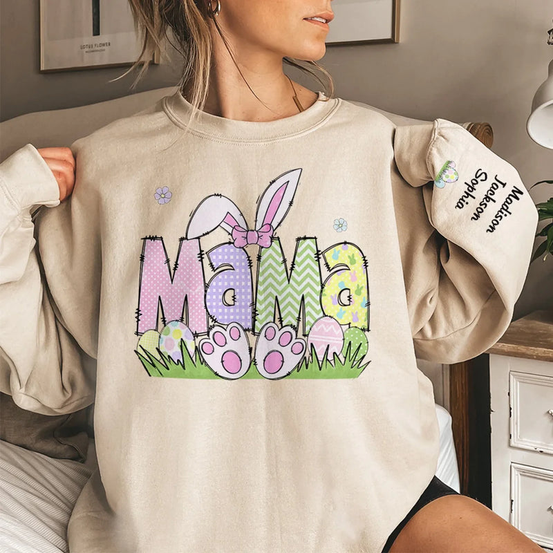 Grandma’s Love Is My Strength - Family Personalized Custom Unisex Sweatshirt, Hoodie With Design On Sleeve - Gift For Mom, Grandma