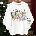 Grandma, The Heart Of Our Family - Family Personalized Custom Unisex Sweatshirt, Hoodie With Design On Sleeve - Gift For Sisters, Granddaughters, Friends