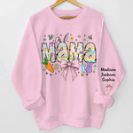 Grandma, The Heart Of Our Family - Family Personalized Custom Unisex Sweatshirt, Hoodie With Design On Sleeve - Gift For Sisters, Granddaughters, Friends