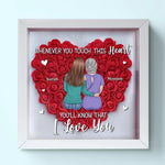 Mom And Daughter Forever - Family Personalized Custom Flower Shadow Box - Mother's Day, Gift For Mom, Grandma, Daughter