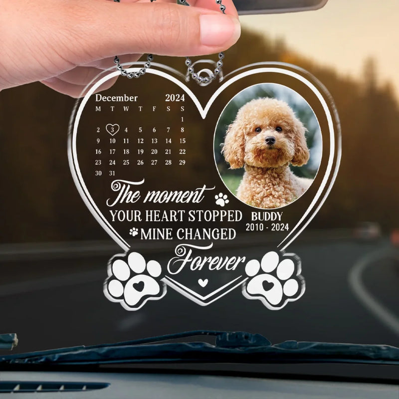 Custom Photo Forever My Furry Angel - Memorial Personalized Custom Car Ornament - Acrylic Custom Shaped - Sympathy Gift For Pet Owners, Pet Lovers