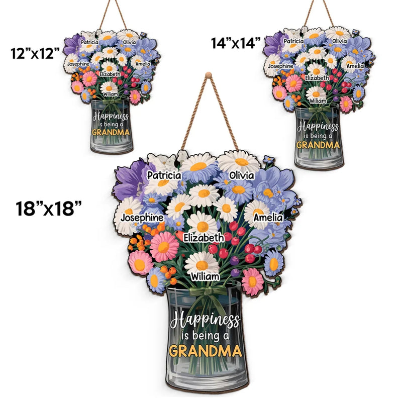 Perfect For The Woman Who Loves Every Moment With Her Grandkids - Family Personalized Custom Shaped Home Decor Wood Sign - House Warming Gift For Mom, Grandma