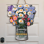 Perfect For The Woman Who Loves Every Moment With Her Grandkids - Family Personalized Custom Shaped Home Decor Wood Sign - House Warming Gift For Grandma, Grandparent
