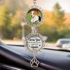 Custom Photo You Once By My Side Forever In My Heart - Memorial Personalized Custom Metal Car Hanging Ornament With Charm - Sympathy Gift For Pet Owners, Pet Lovers