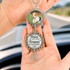 Custom Photo You Once By My Side Forever In My Heart - Memorial Personalized Custom Metal Car Hanging Ornament With Charm - Sympathy Gift For Pet Owners, Pet Lovers