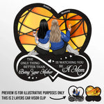 A Mother’s Love Knows No Limits - Family Personalized Custom Car Visor Clip - Gift For Mom, Daughter