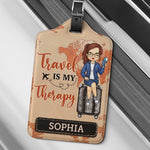 Wander Often, Wonder Always - Travel Personalized Custom Luggage Tag - Holiday Vacation Gift, Gift For Adventure Travel Lovers