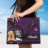 Eat, Sleep, Pet, Repeat - Dog & Cat Personalized Custom Leather Handbag - Gift For Pet Owners, Pet Lovers