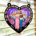 No One Loves Like A Mom - Family Personalized Window Hanging Suncatcher - Gift For Mom, Daughter