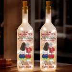 No One Loves Like A Mom - Family Personalized Custom Bottle Lamp - Gift For Mom, Daughter