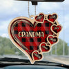 A Grandmother’s Heart Is A Home Where Love Never Fades - Family Personalized Custom Car Ornament - Acrylic Custom Shaped - Gift For Mom, Grandma
