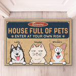 Home Is Where The Pets Are - Dog & Cat Personalized Custom Home Decor Decorative Mat - House Warming Gift For Pet Owners, Pet Lovers