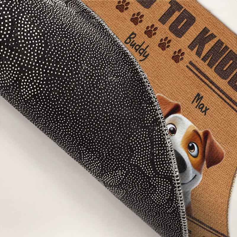 Protected By Fur, Claws, And An Attitude - Dog Personalized Custom Home Decor Decorative Mat - House Warming Gift For Pet Owners, Pet Lovers