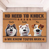 Protected By Fur, Claws, And An Attitude - Dog Personalized Custom Home Decor Decorative Mat - House Warming Gift For Pet Owners, Pet Lovers