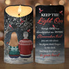 Keep The Light On In Your Heart - Memorial Personalized Custom LED Candle - Sympathy Gift, Christmas Gift For Family Members