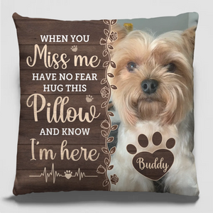 Custom Photo Four Paws, One Heart - Memorial Personalized Custom Pillow - Sympathy Gift For Pet Owners, Pet Lovers