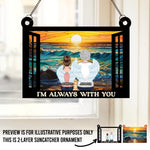 Always Remembered, Forever Loved - Memorial Personalized Window Hanging Suncatcher - Sympathy Gift For Family Members