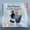 Friends Who Slay Together, Stay Together - Bestie Personalized Custom Square Shaped Acrylic Plaque - Christmas Gift For Best Friends, BFF, Sisters