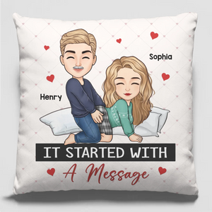 In Your Touch, I Feel Forever - Couple Personalized Custom Pillow - Gift For Husband Wife, Anniversary