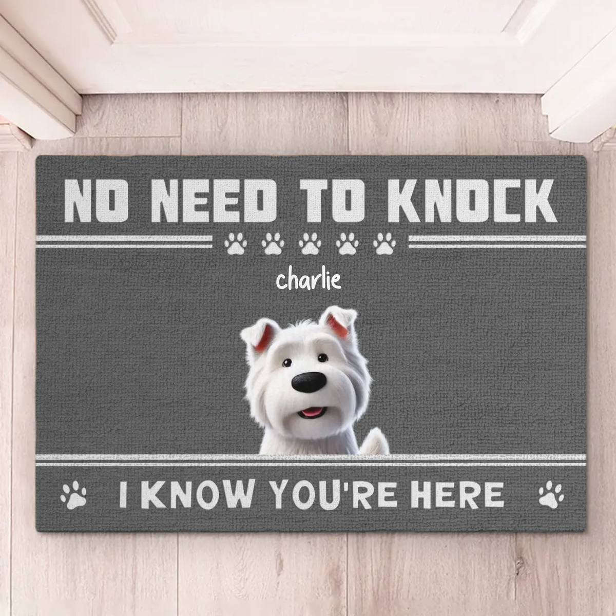 Protected By Fur, Claws, And An Attitude - Dog Personalized Custom Home Decor Decorative Mat - House Warming Gift For Pet Owners, Pet Lovers