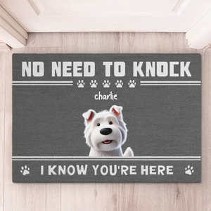 Protected By Fur, Claws, And An Attitude - Dog Personalized Custom Home Decor Decorative Mat - House Warming Gift For Pet Owners, Pet Lovers