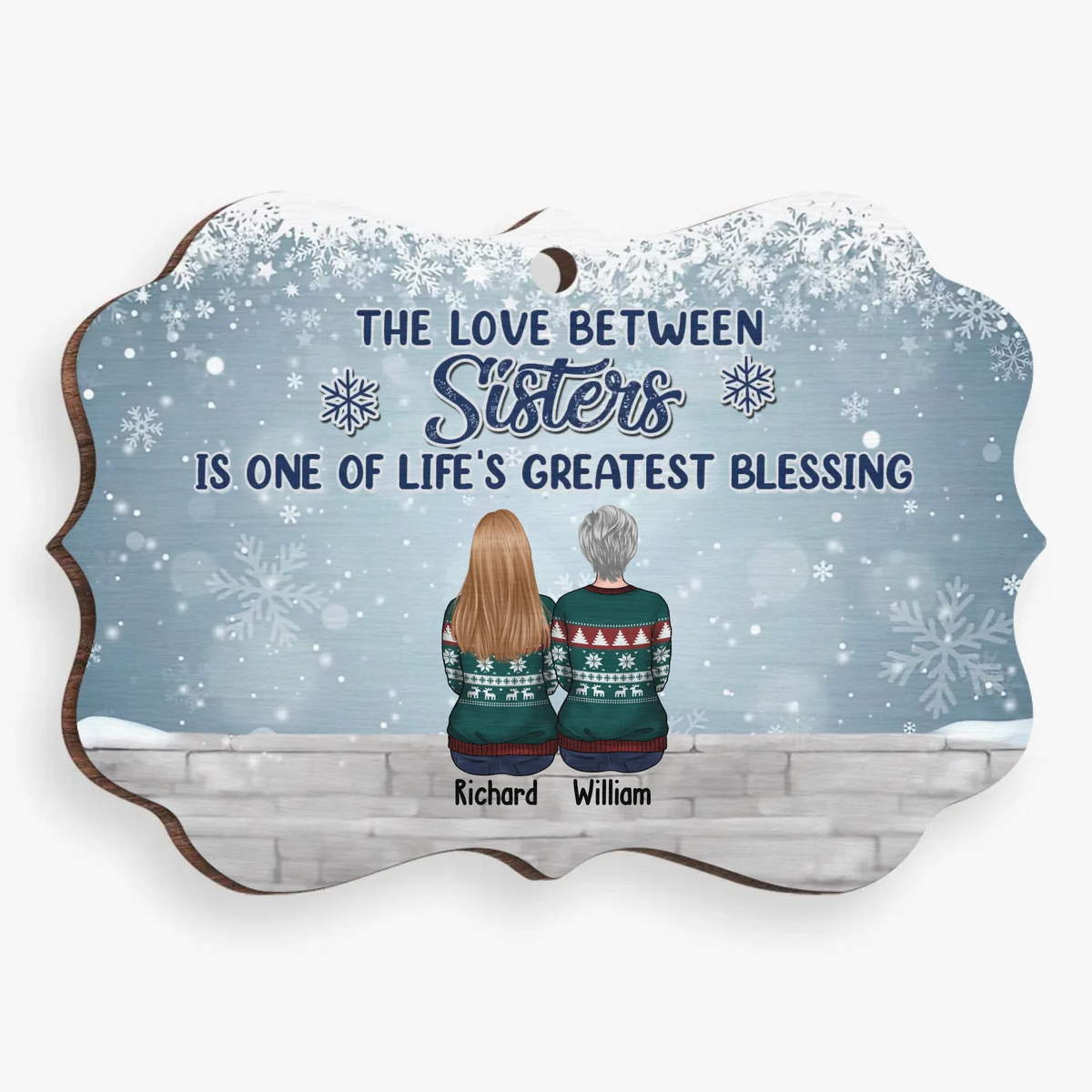 Christmas Is Even More Special When Spent With My Siblings - Family Personalized Custom Ornament - Wood, Acrylic Benelux Shaped - Christmas Gift For Family Members, Siblings, Brothers, Sisters