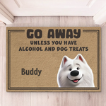 No Drinks, No Cat Treats, No Entry - Dog & Cat Personalized Custom Home Decor Decorative Mat - House Warming Gift For Pet Owners, Pet Lovers